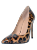 Fabuleuses chaussures à talons à talons aigus en Synthétique verni et motif léopard mocassin de polyuréthane / Synthétique