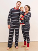 Famille Noël Pyjamas Noël Ensemble De Vêtements Bleu Marine Foncé Déguisements Halloween