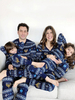 Family Christmas Pyjamas Christmas Pattern Bleu Combinaison familiale Déguisements Halloween