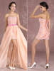 Fard à joues rose robe gaine dentelle Applique bretelles robe longue partie perles Organza Train amovible longue partie robe de bal