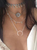 Fascinant collier métallique mode ornement métallique