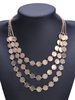 Fascinant collier métallique mode ornement métallique