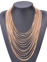 Fascinant collier métallique mode ornement métallique