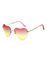 Fascinantes lunettes des femmes imprimé coeur sans monture pendentif coeur Déguisements Halloween
