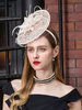 Fascinator Hat Vintage cheveux bandeau saumon chapeaux royaux Déguisements Halloween Costume accessoires