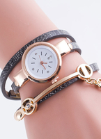 Fashion bracelet métal rond forme montre pour femme