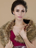 Fausse fourrure étole châle léger bronzage moelleux nuptiale Wrap Shrug de mariage