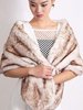 Fausse fourrure étole châle léger brun duveteux nuptiale Wrap Shrug de mariage