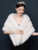 Fausse Fourrure Étole De Mariage Wrap Châle Ivoire Hiver Couverture De Mariée Ups