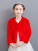 Fausse Fourrure Veste Fleur Rouge Fleur Filles Manches Longues Hiver