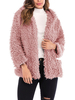 Faux Shearling manteau femmes capuche manches longues Manteaux courts d\