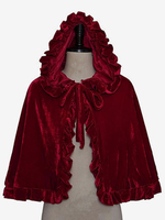 Femme Accessoire de Noël Noir Fibre de Polyester Cape Polyester Halloween Costumes de Vacances