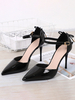 Femme de hauts talons bout pointu talon aiguille noir avec boucle cheville Femmes Chaussures