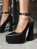 Femme Talons hauts Chaussures vintage Escarpins Talon bottier Cuir PU