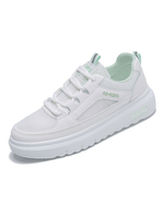 Femmes Baskets Chaussures De Sport Maille Verte Bout Rond Chaussures Plates Décontractées