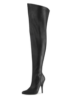 Femmes Bottes Sexy Bout Pointu Zipper Paillettes Talon Aiguille Rave Club Noir Cuissardes Bottes