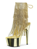 Femmes Bottes Sexy Peep Toe Lace Up Zipper Talon Stiletto Rave Club Blond Cheville Bottes Sexy