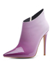 Femmes Bottines en cuir Synthétique Bout pointu violet Ombre Bottes à talons aiguilles pourpres