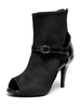Femmes Bottines Fermeture Éclair Talon Aiguille Peep Toe Polyester Bottes Dété