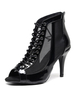 Femmes Bottines Fermeture Éclair Talon Aiguille Peep Toe Polyester Noir Bottes Dété