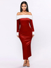 Femmes de Noël moulante rouge fausse fourrure mélange de coton bicolore vacances de Noël Costumes Sexy