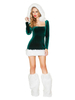 Femmes de Noël moulante vert velours velours côtelé vacances de Noël Costumes robes