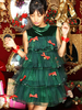 Femmes De Noël Moulante Vert Velours Velours Velours Vacances De Noël Costumes Mode