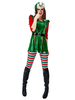 Femmes Ensemble De Noël Thème De Noël Costumes De Vacances Elf Stripe Déguisements Noël