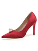 Femmes Escarpins Slip-On Bout Pointu Talon Aiguille Perles Chic Escarpins Bas Escarpins