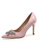 Femmes Escarpins Slip-On Bout Pointu Talon Aiguille Strass De Luxe Escarpins Bas Pompes