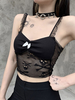 Femmes Gothic Cami Dentelle Noire Polyester Sexy Tops