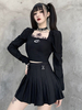Femmes Gothique Manches Longues Noir Gothique Polyester Rétro Tops
