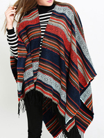 Femmes Hiver Imitation Foulards Cape Châle Chic Chaud