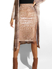 Femmes Jupe Paillettes Blond Polyester Longueur Au Genou Automne Et Hiver Femmes Bas