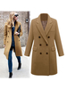 Femmes Manteau kaki Manches Longues Classique Veste Chic Woollen-vêtement Hiver 2021