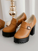 Femmes Mocassins Plateforme Bout Rond Slip-on Chunky Talon Casual Chaussures