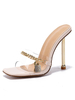 Femmes Mule Heel Stiletto Heel PVC Upper Slip On Heeled Mules