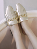 Femmes Mules Sabots Synthétique Cuir Argenté Bout Pointu Slip-On Chaussures