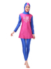 Femmes musulmanes maillot de bain à manches longues en nylon imprimé capuche Burkini