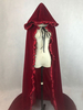 Femmes Noël Bourgogne Ponchos Cape Polyester Noël Vacances Costumes