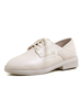 Femmes Oxford Chaussures Ivoire Bout Rond Lacets Chaussures Décontractées