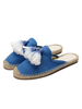Femmes Pantoufles Chaussures Espadrilles plates à bout ouvert noir
