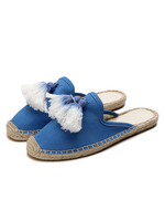 Femmes Pantoufles Chaussures Espadrilles plates à bout ouvert noir