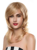 Femmes Perruques de cheveux humains Light Gold Mix-hair Layered Casual Long Hair Perruques de cheveux humains