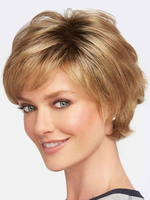 Femmes Perruques de cheveux humains Or clair Cheveux mixtes ébouriffés Casual Perruques courtes de cheveux humains