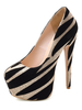 Femmes Plateforme Sexy Talons Hauts Bout Rond Glitter Pompes Sexy Pour Rave Club