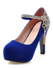 Femmes Plateformes Chaussures Suede High Heel Round Toe Pump