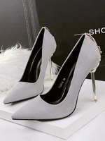 Femmes Pompes bout pointu talon aiguille Détails Métal Chic Pompes