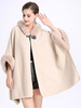 Femmes Poncho Capuche Abricot Cape Winer Survêtement