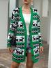 Femmes Pull Cardigans Vert Motif Noël Pulls manches longues